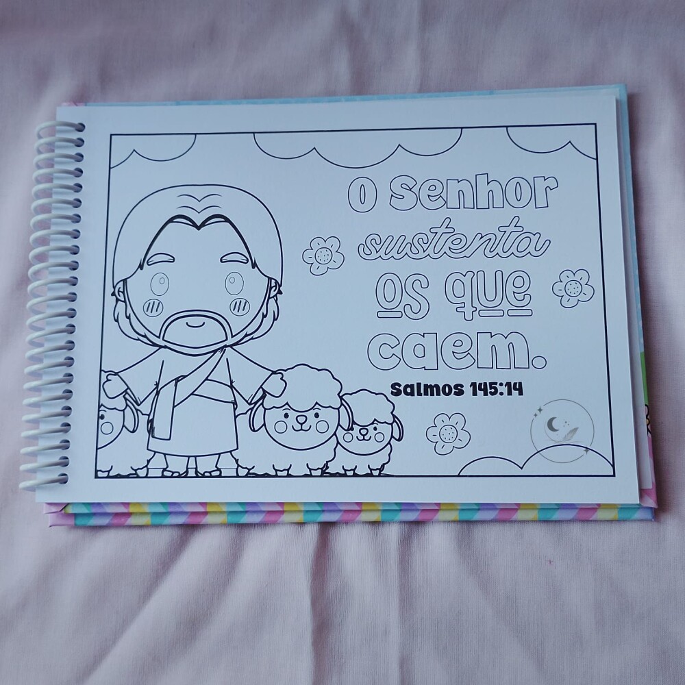 Livro de Colorir Cristão Infantil A5 | Versículos para Colorir 