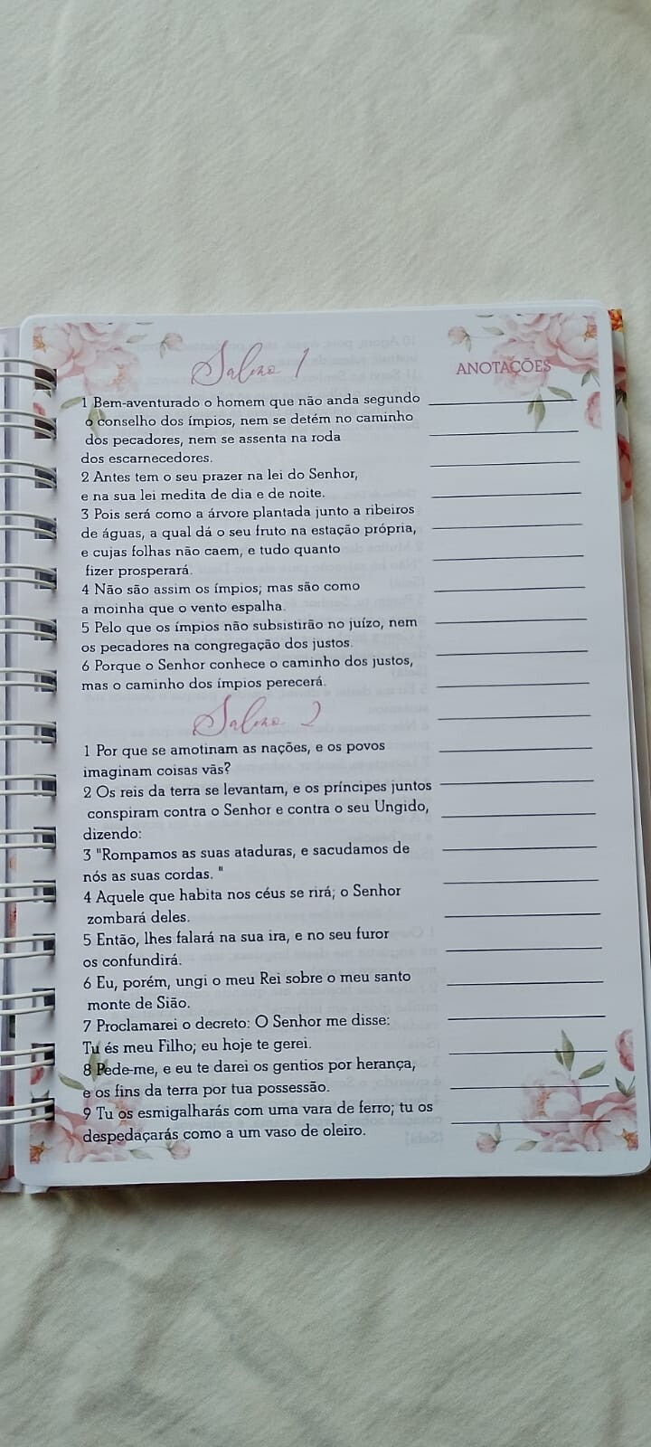 Caderno de Salmos Personalizado com Nome A5 | Presente Cristão F