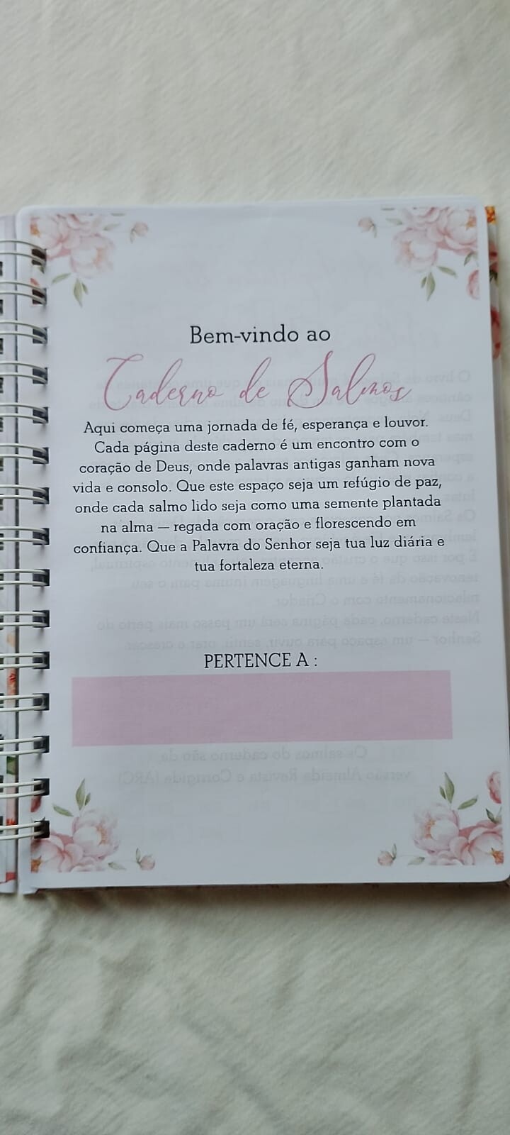 Caderno de Salmos Personalizado com Nome A5 | Presente Cristão F