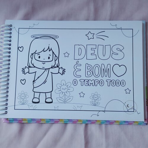 Livro de Colorir Cristão Infantil A5 | Versículos para Colorir 