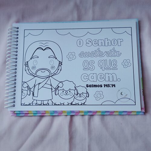 Livro de Colorir Cristão Infantil A5 | Versículos para Colorir 