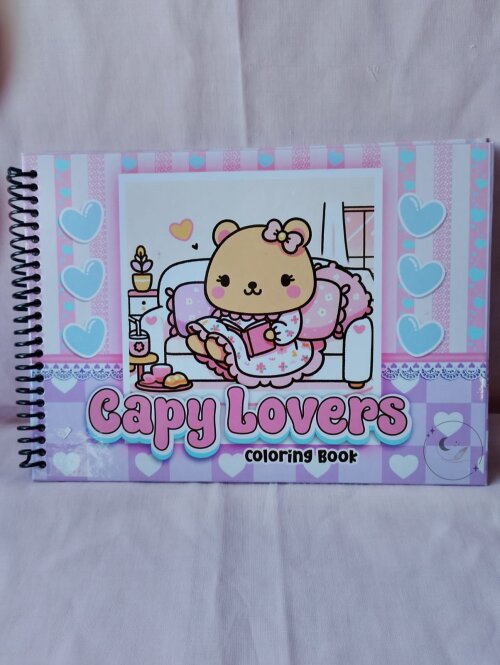 Livro de Colorir Capivara Kawaii A5 | Com 25 Desenhos | Capy Love