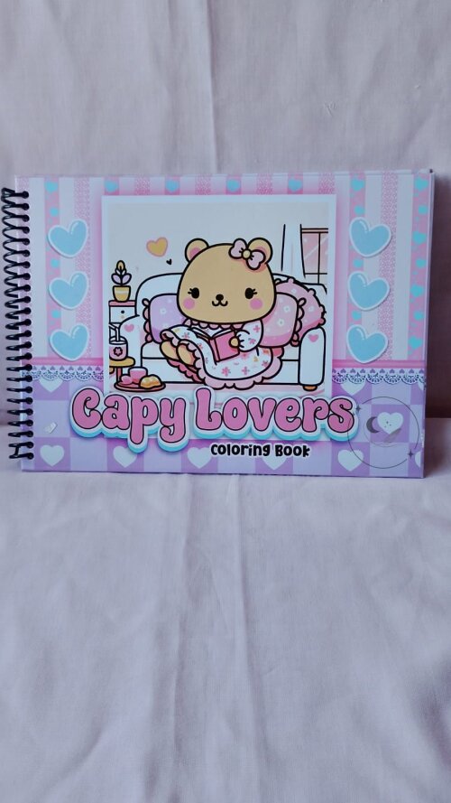 Livro de Colorir Capivara Kawaii A5 | Com 25 Desenhos | Capy Love