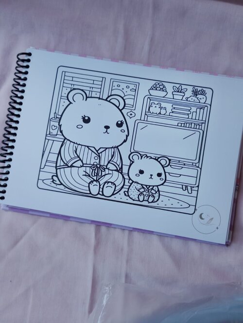 Livro de Colorir Capivara Kawaii A5 | Com 25 Desenhos | Capy Love