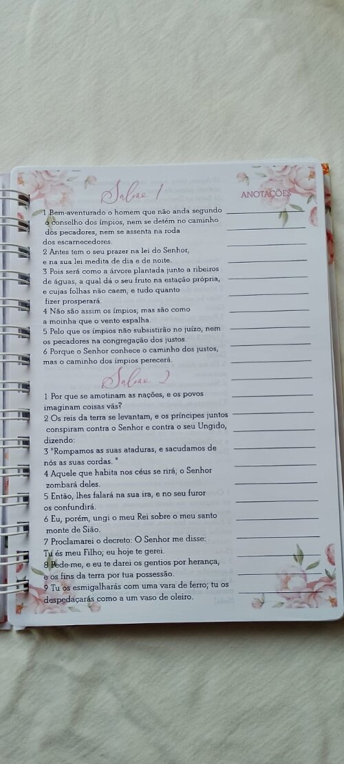 Caderno de Salmos Personalizado com Nome A5 | Presente Cristão F