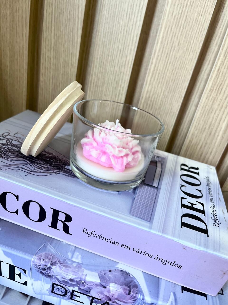 Vela Aromática Peônia Champagne Toast 60g | Cera de Côco Artes