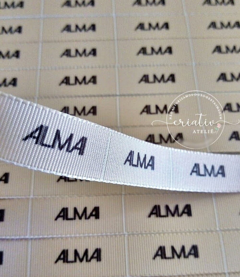 Etiqueta de Gorgurão Personalizada para Roupas 3,5 x 1,5 cm
