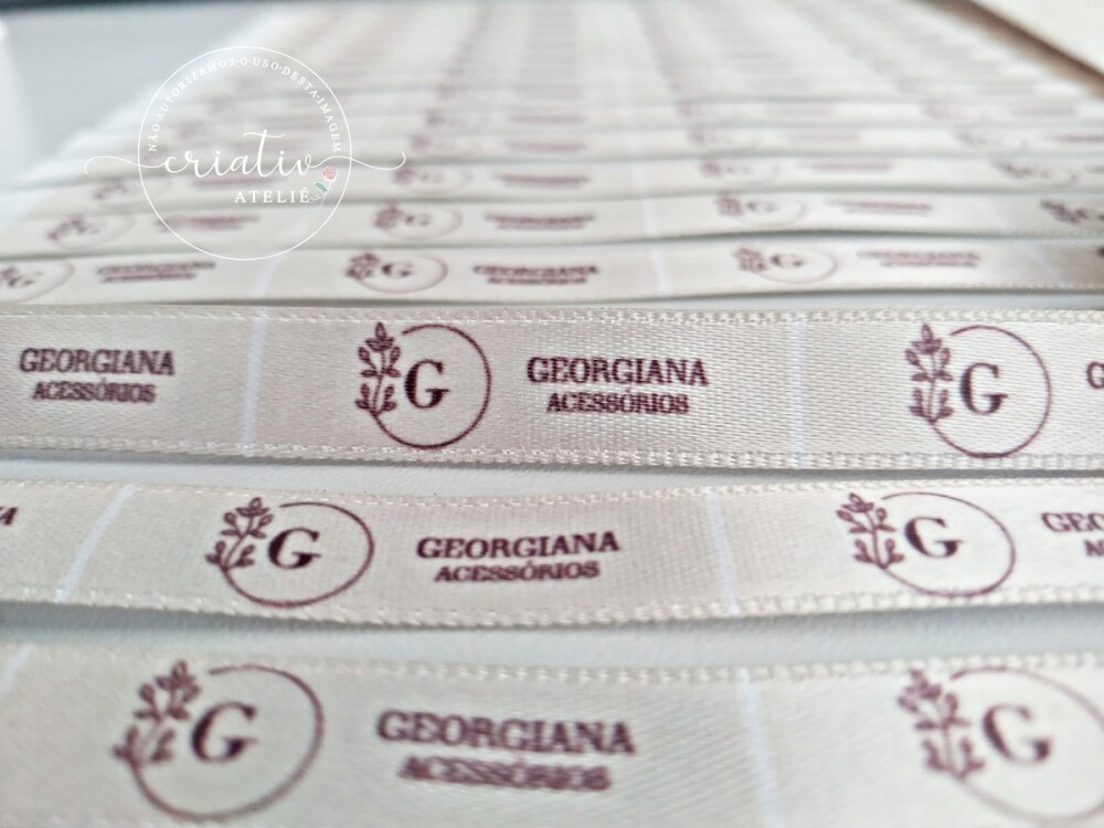 Etiqueta de Cetim Personalizada para Roupas 4 x 1 cm | 100 unidad