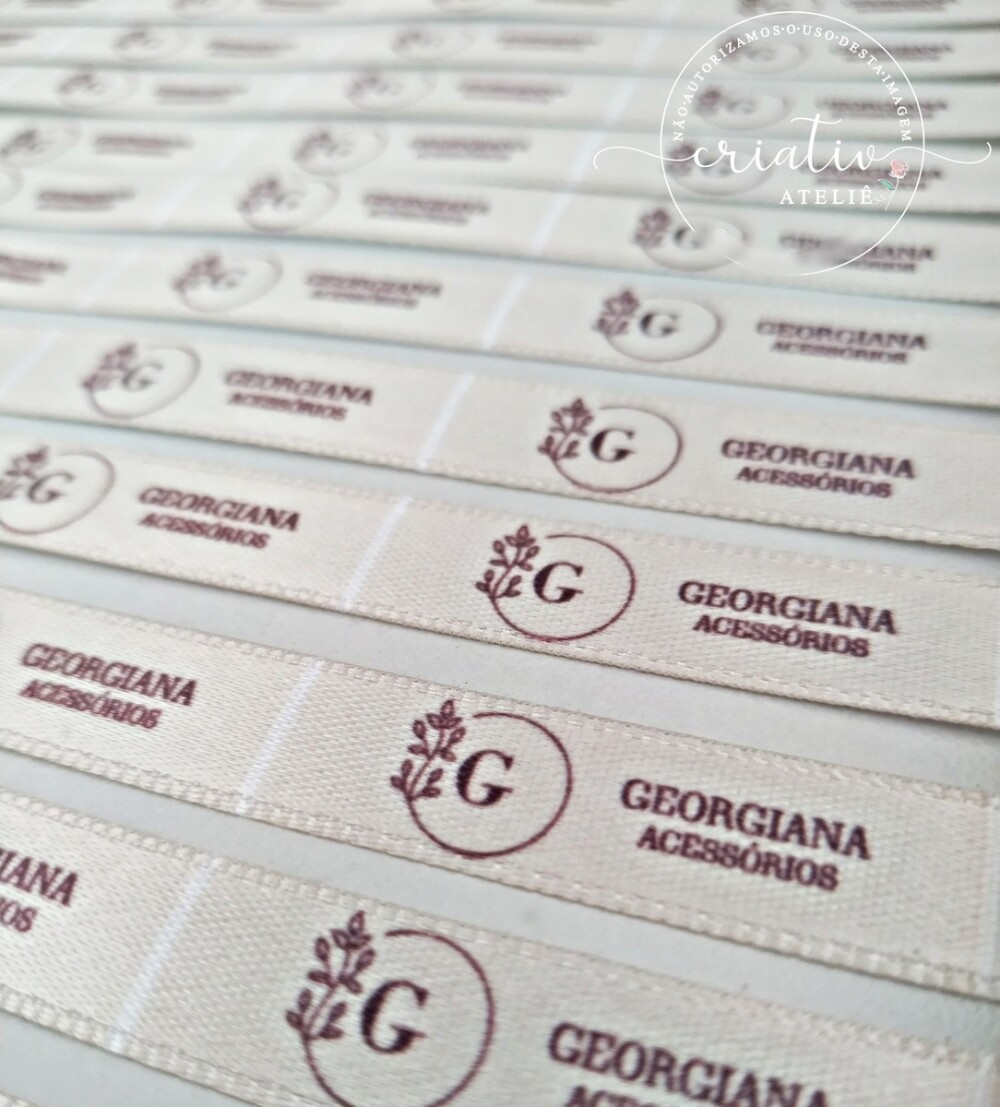 Etiqueta de Cetim Personalizada para Roupas 4 x 1 cm | 100 unidad