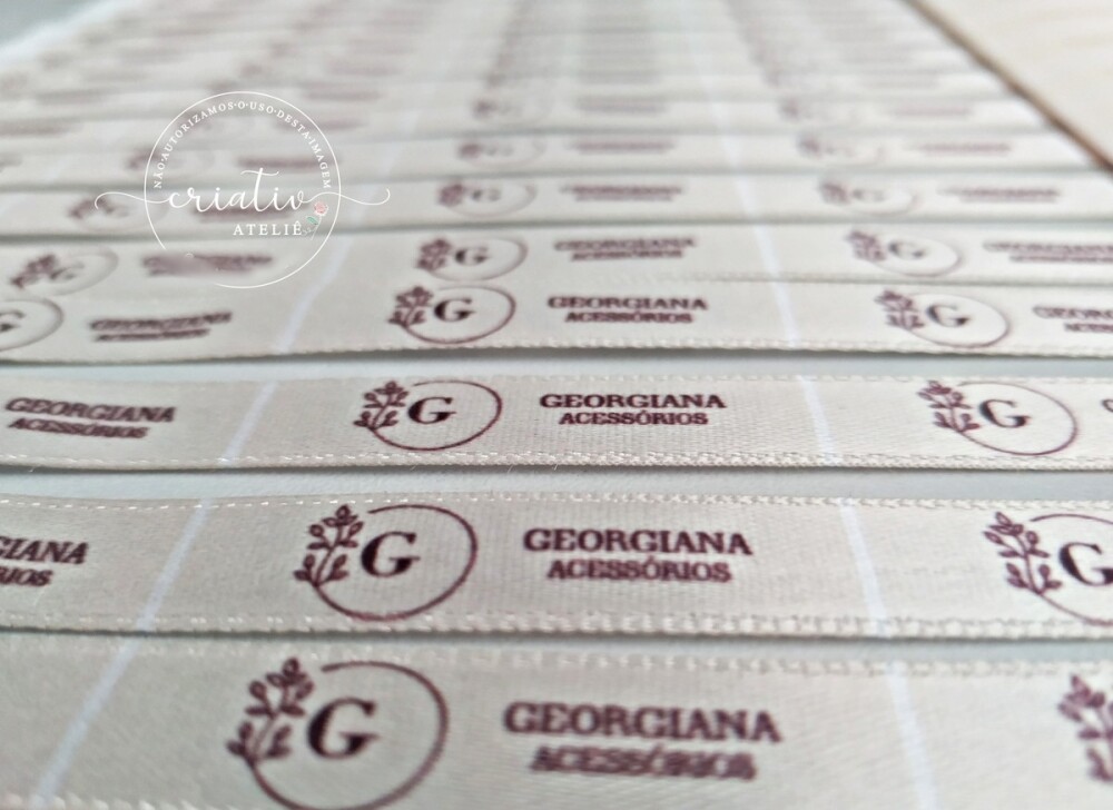 Etiqueta de Cetim Personalizada para Roupas 4 x 1 cm | 100 unidad