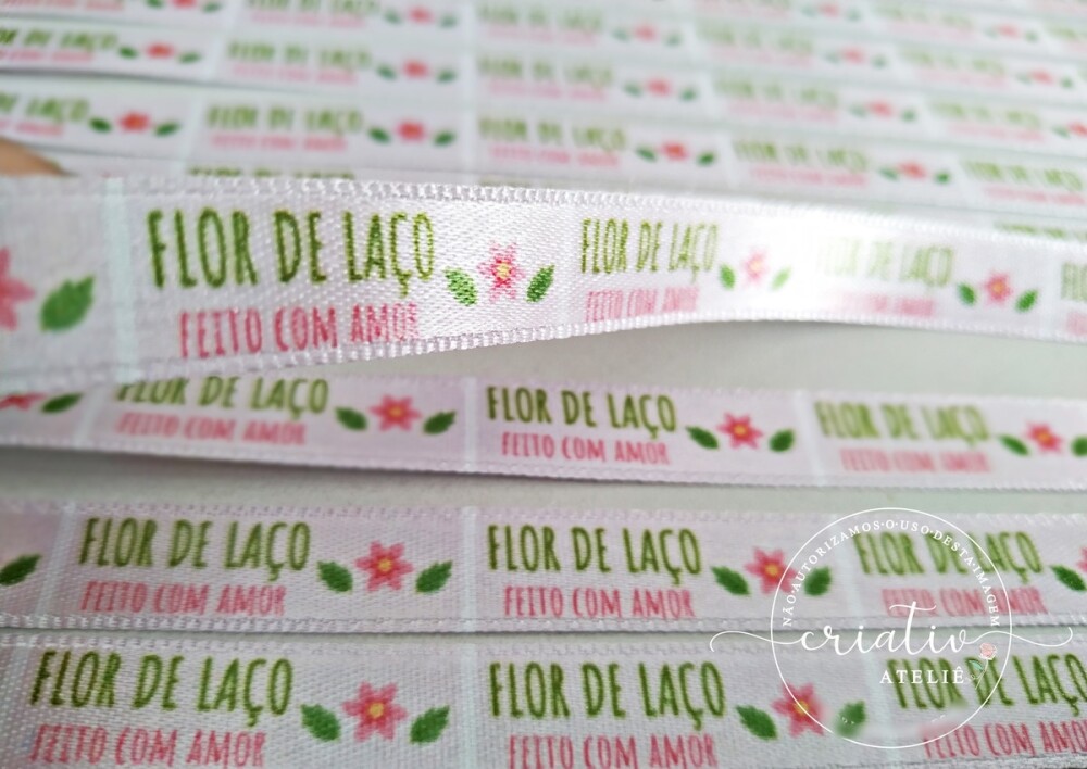 Etiqueta de Cetim Personalizada para Roupas 4,5 x 1 cm Artesanato