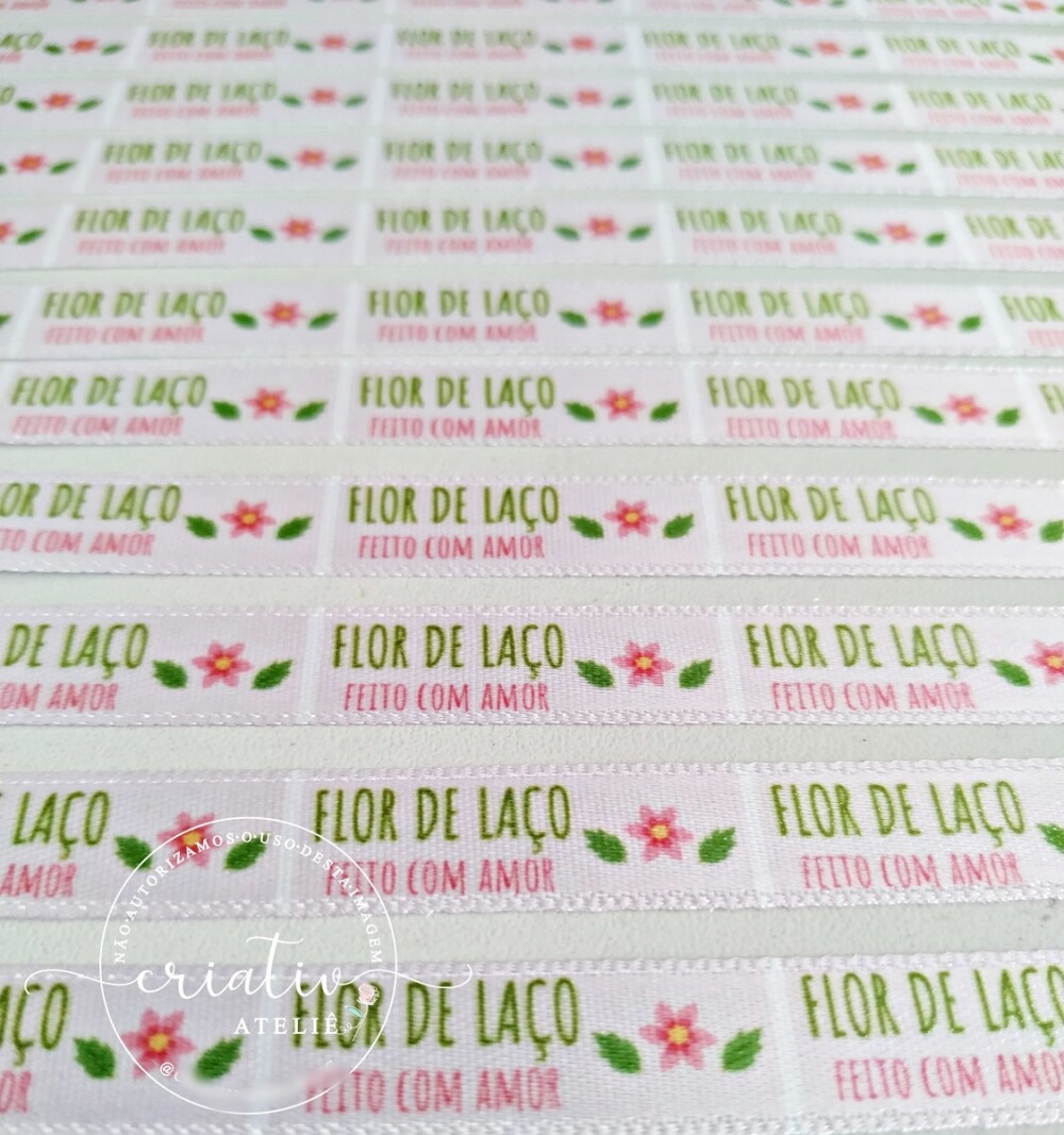 Etiqueta de Cetim Personalizada para Roupas 4,5 x 1 cm Artesanato