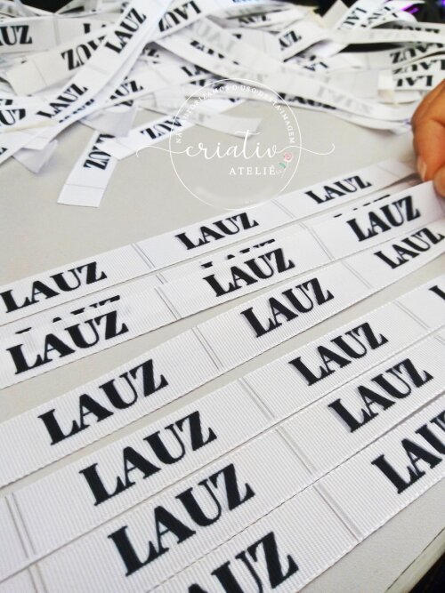 Etiqueta de Gorgurão Personalizada para Roupas 6 x 1,5 cm