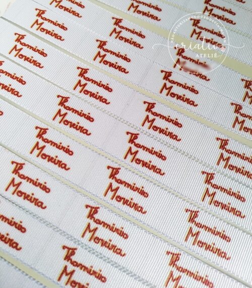 Etiqueta de Gorgurão Personalizada para Roupas 3 x 1 cm