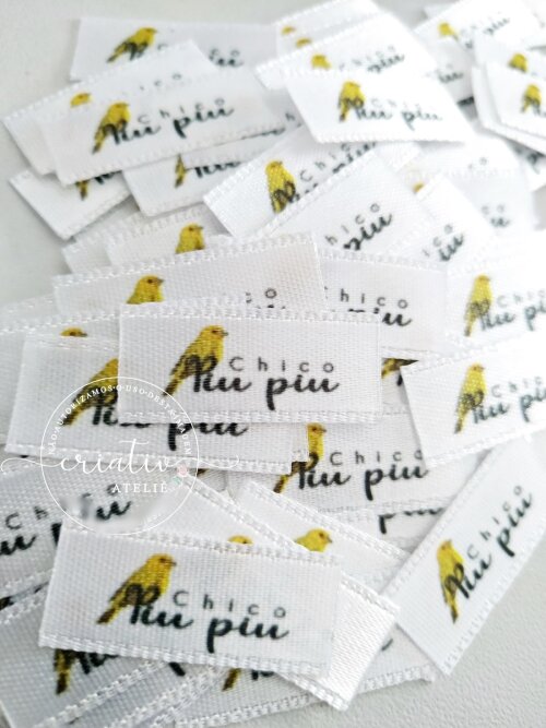 Etiqueta de Cetim Personalizada para Roupas 2,5 x 1 cm