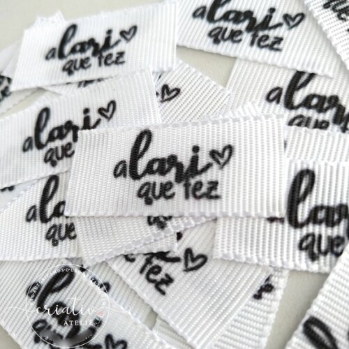 Etiqueta de Gorgurão Personalizada para Roupas 3,5 x 1,5 cm