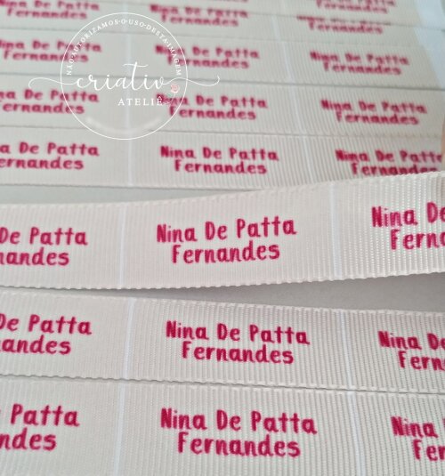 Etiqueta de Gorgurão Personalizada para Roupas 3,5 x 1,5 cm Artesanato