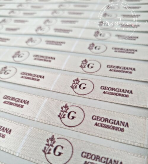 Etiqueta de Cetim Personalizada para Roupas 4 x 1 cm | 100 unidad