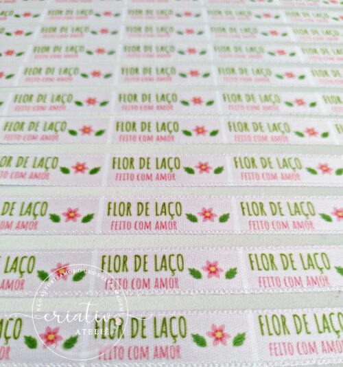 Etiqueta de Cetim Personalizada para Roupas 4,5 x 1 cm Artesanato