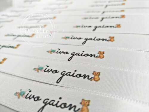 Etiqueta de Cetim Personalizada para Roupas 6 x 1,5 cm