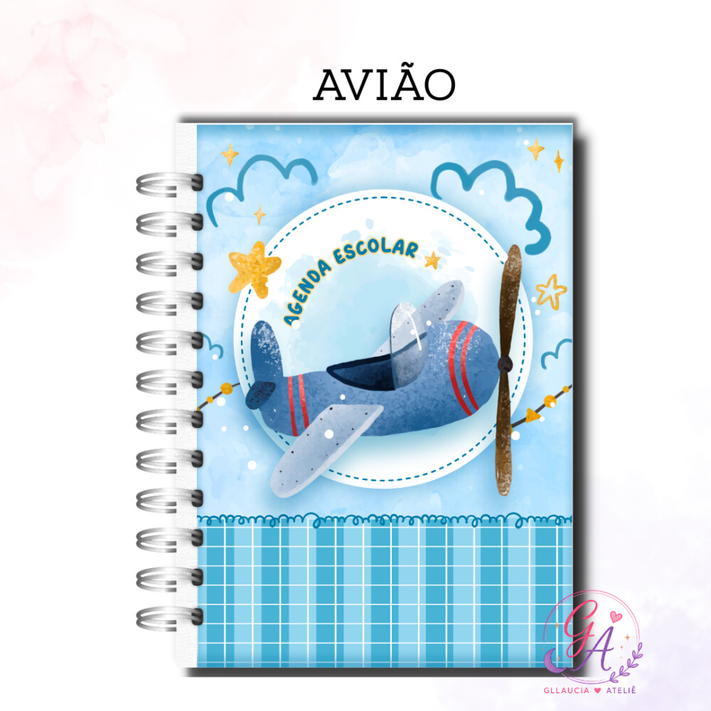 Agenda Escolar Creche Caderno Personalizado Capa Dura 100 Folhas 