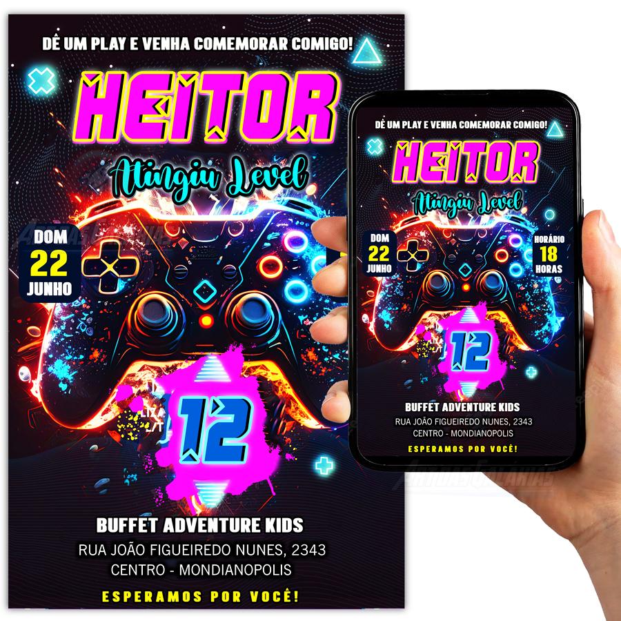 Convite Digital Vídeo Game