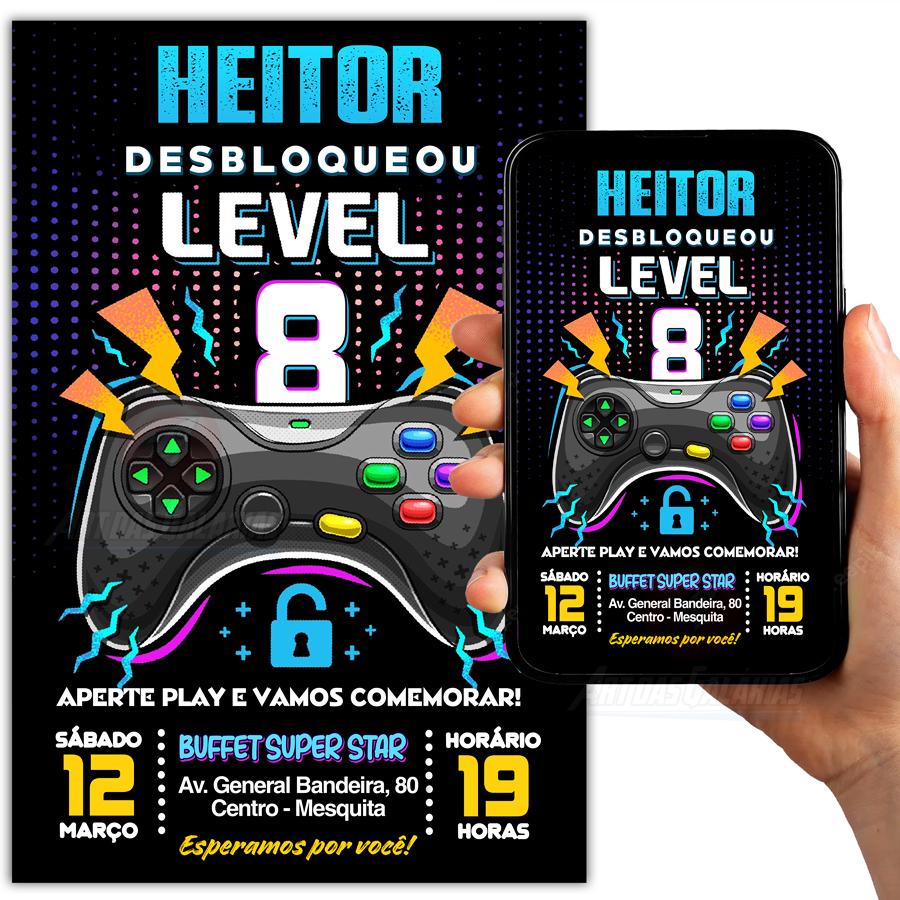Convite Digital Vídeo Game