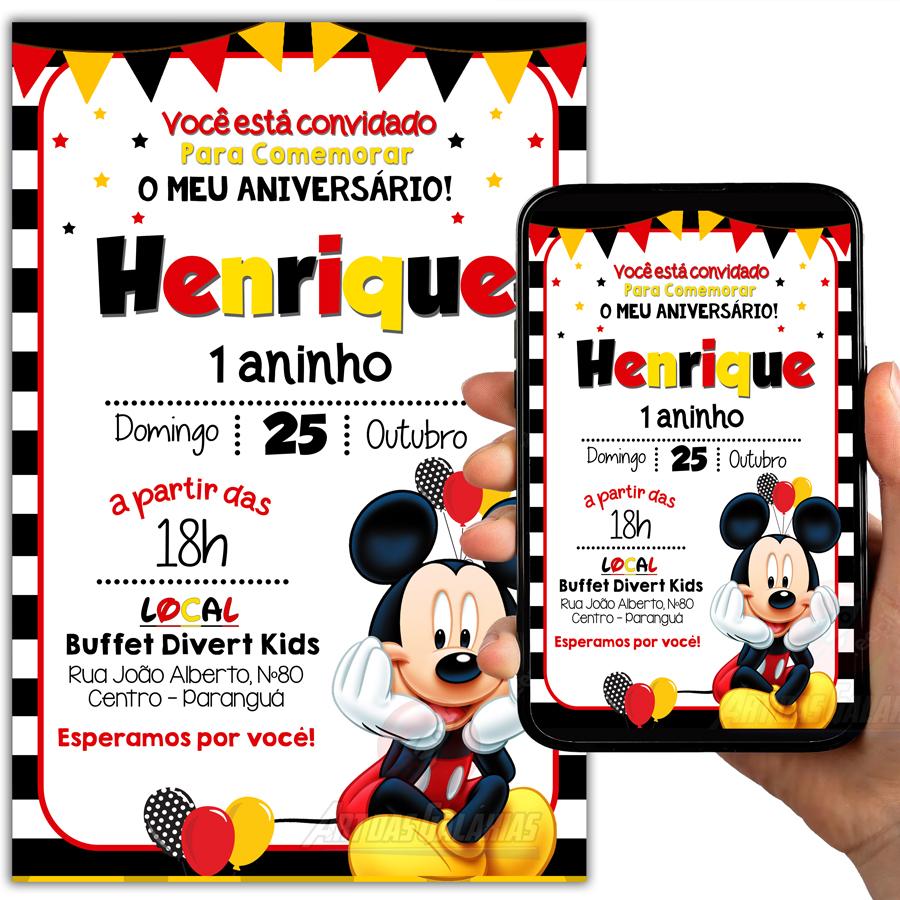Convite Digital Mickey
