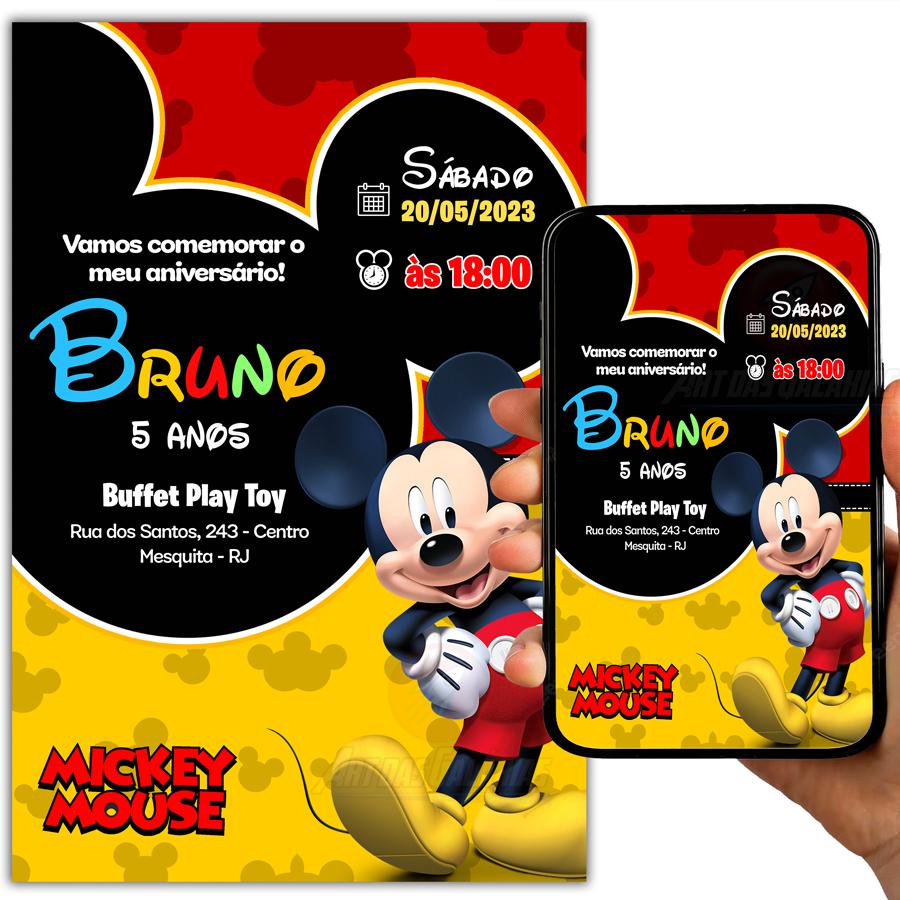 Convite Digital Mickey