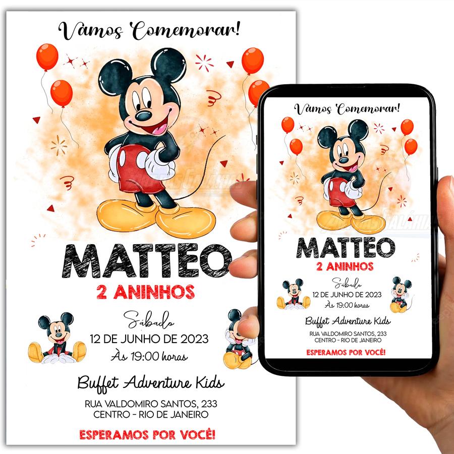 Convite Digital Mickey