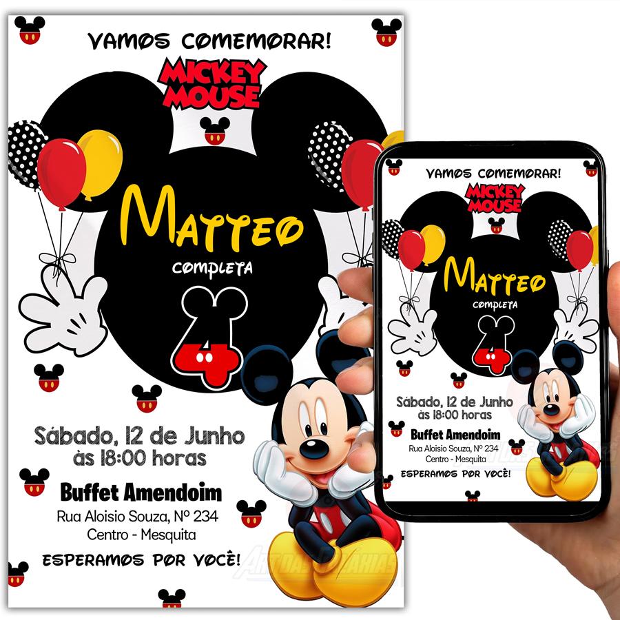 Convite Digital Mickey