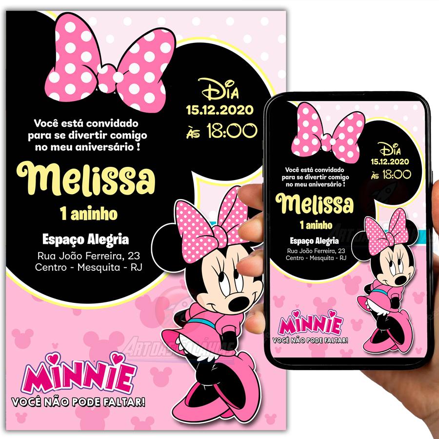 Convite Digital Minnie
