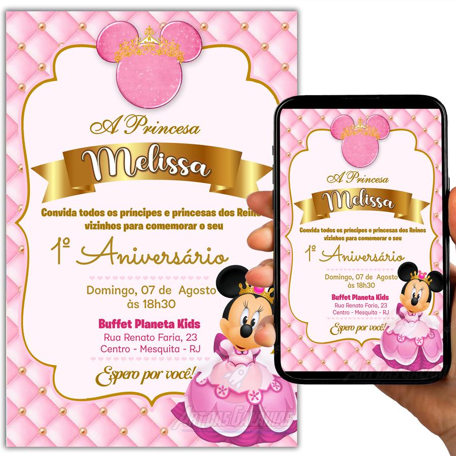 Convite Digital Minnie Realeza