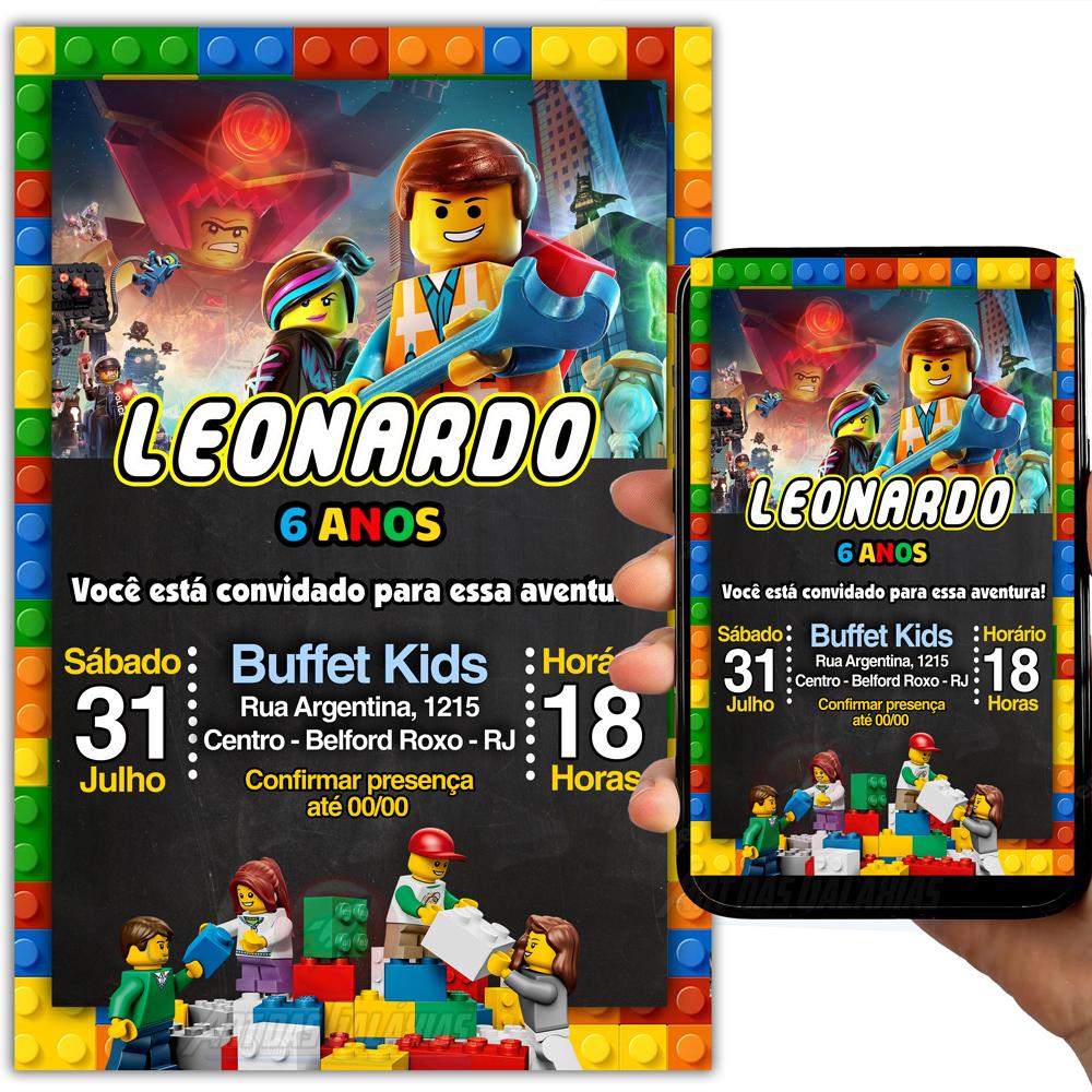 Convite Digital Lego