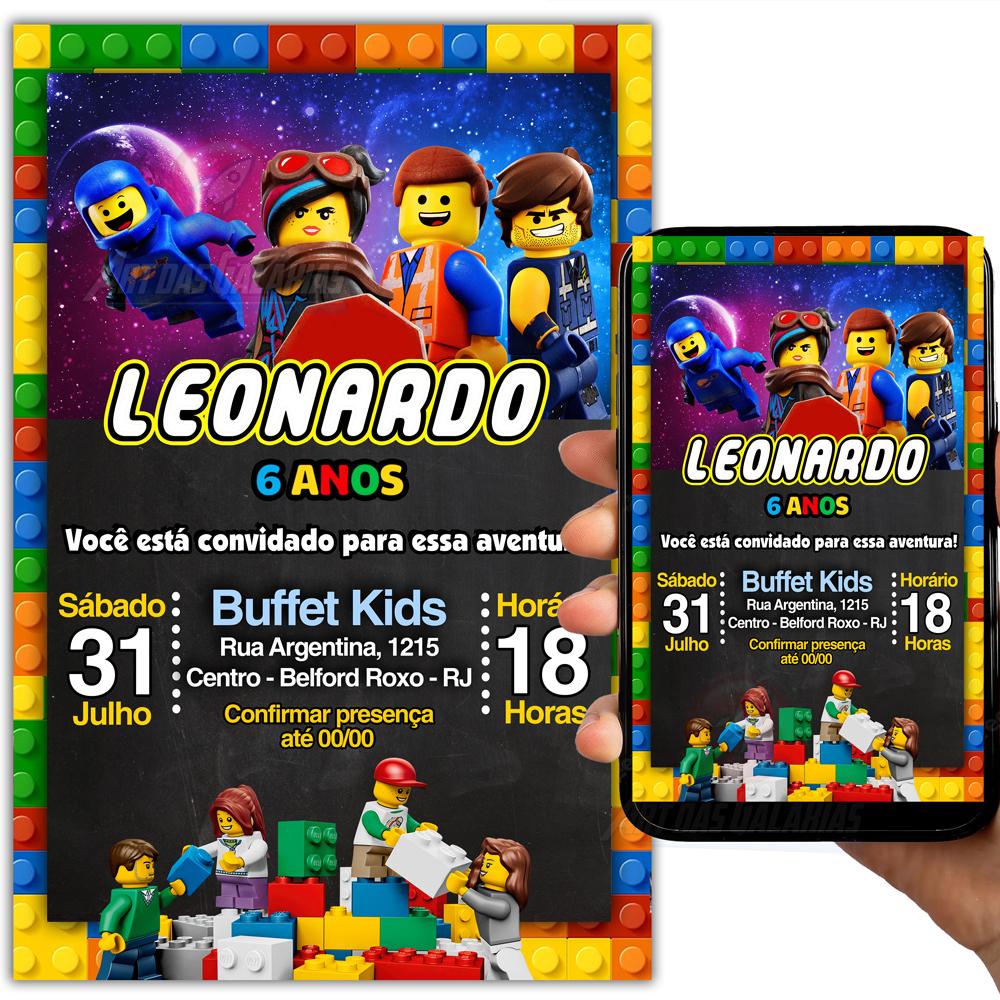 Convite Digital Lego