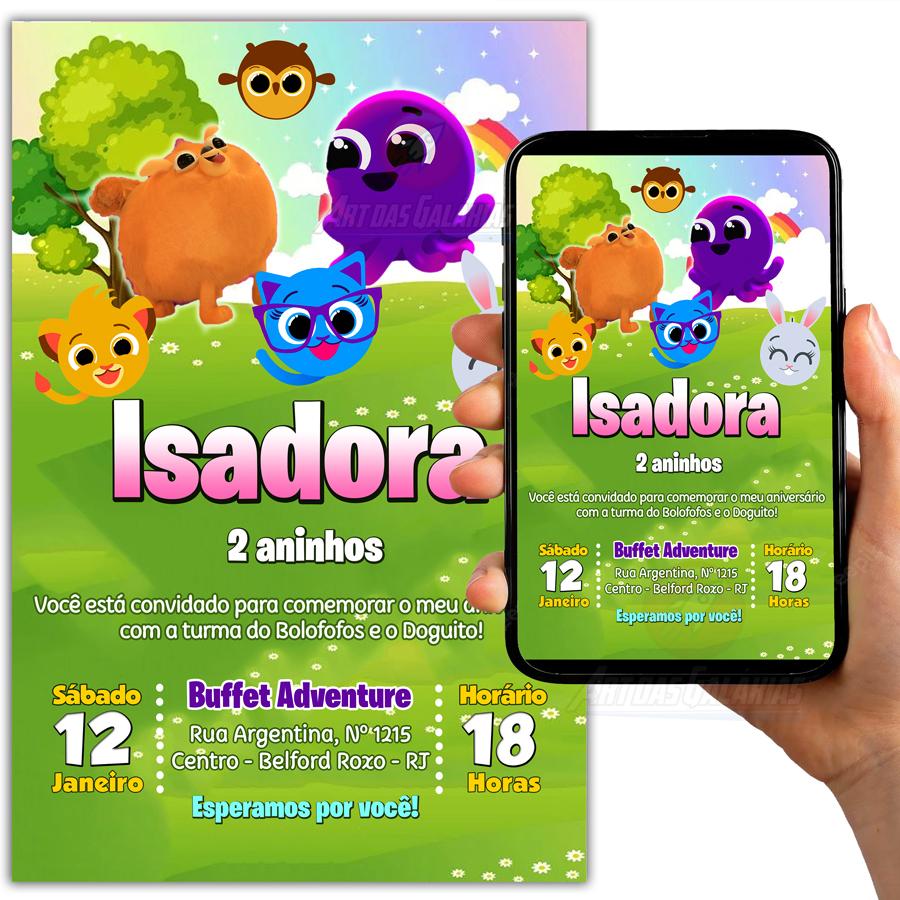 Convite Digital Bolofofos