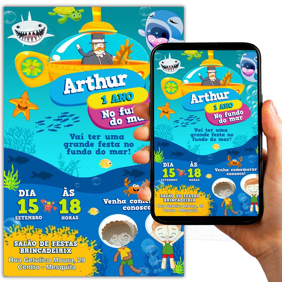Convite Digital Mundo Bita Fundo do Mar