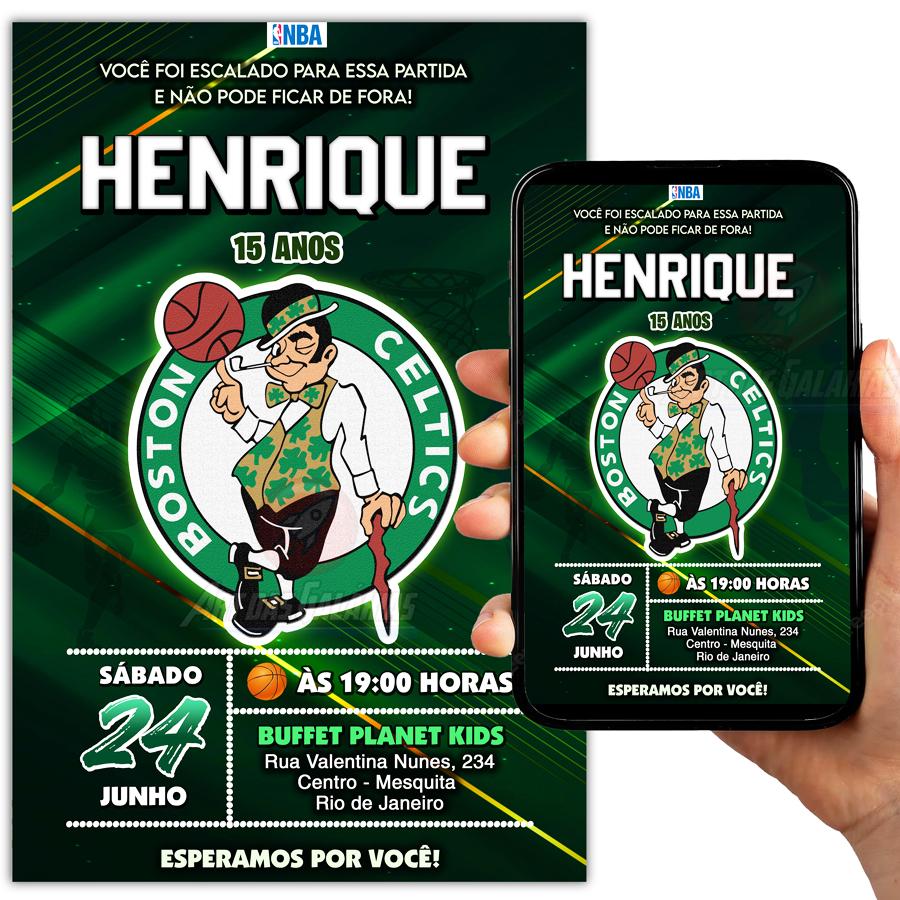 Convite Digital Basquete NBA Celtics
