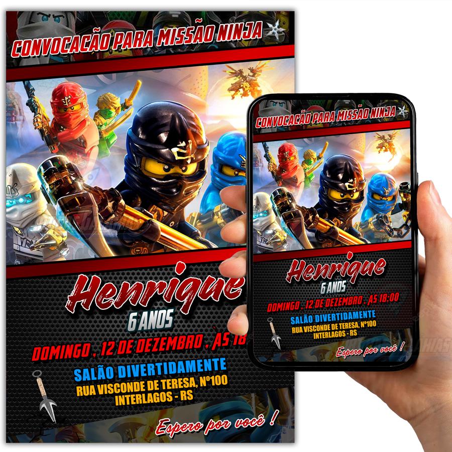Convite Digital Ninjago