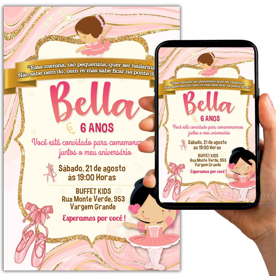 Convite Digital Bailarina