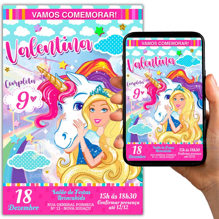 Convite Digital Barbie