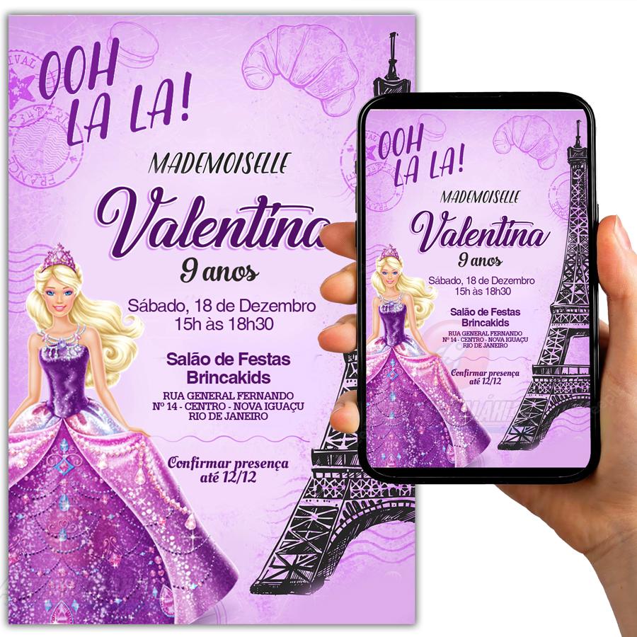 Convite Digital Barbie