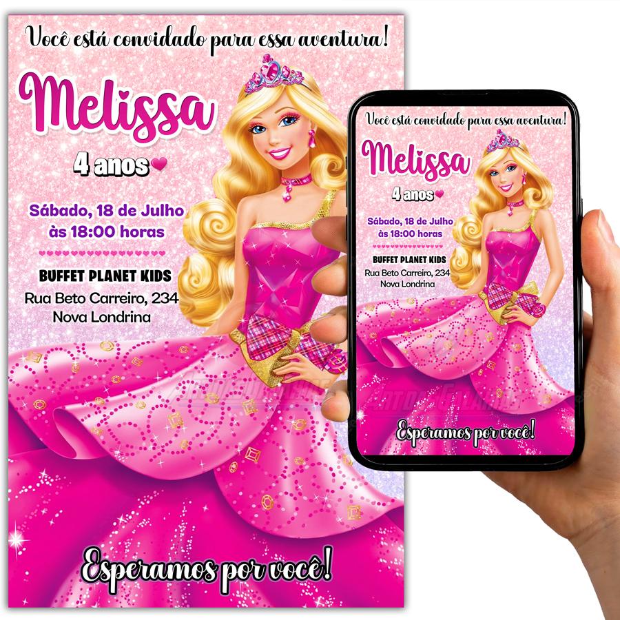 Convite Digital Barbie