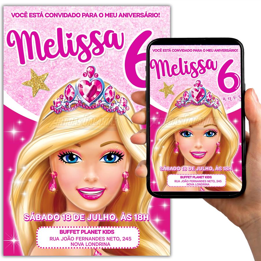 Convite Digital Barbie