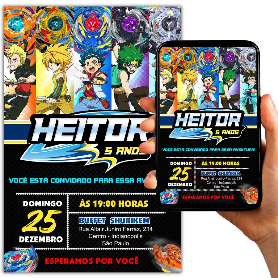 Convite Digital Beyblade