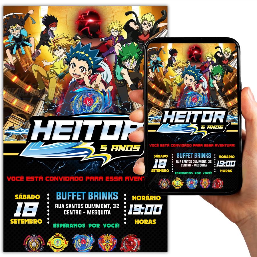 Convite Digital Beyblade