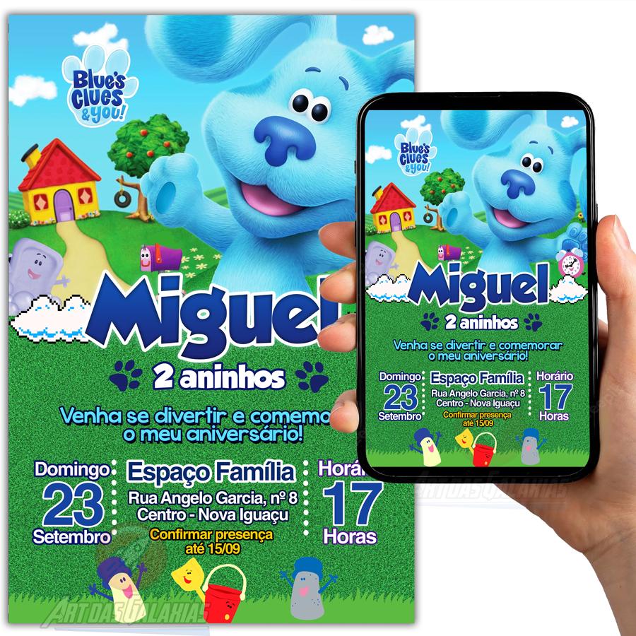 Convite Digital As Pistas de Blue