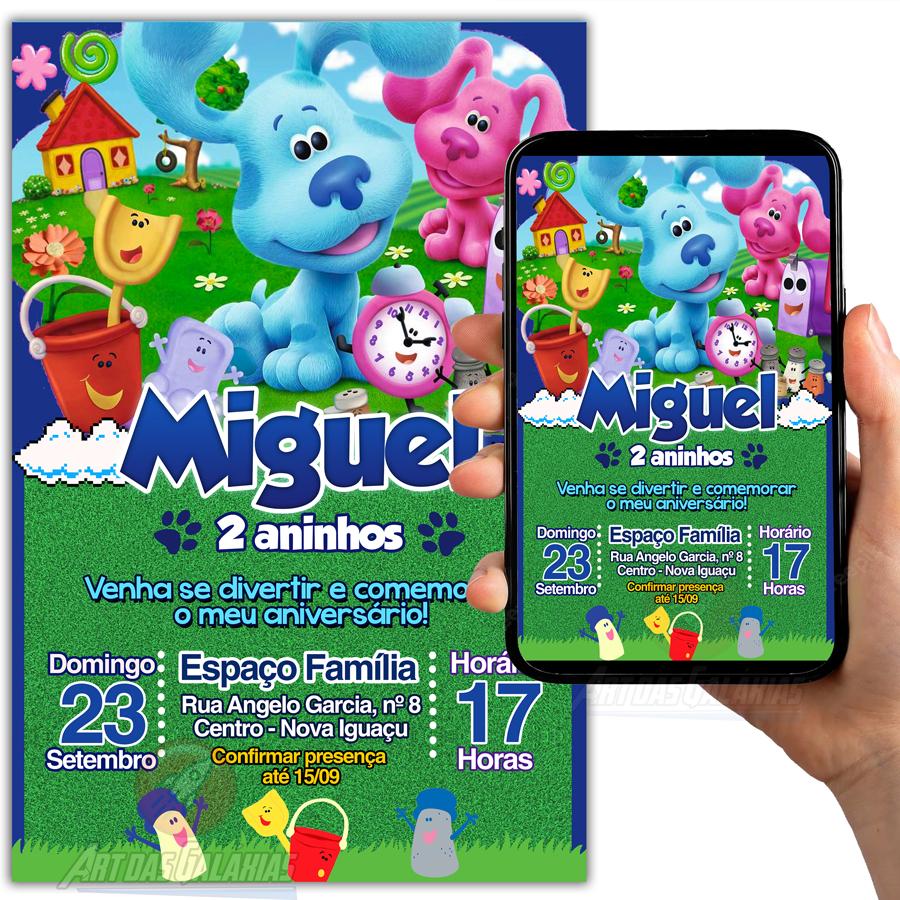Convite Digital As Pistas de Blue