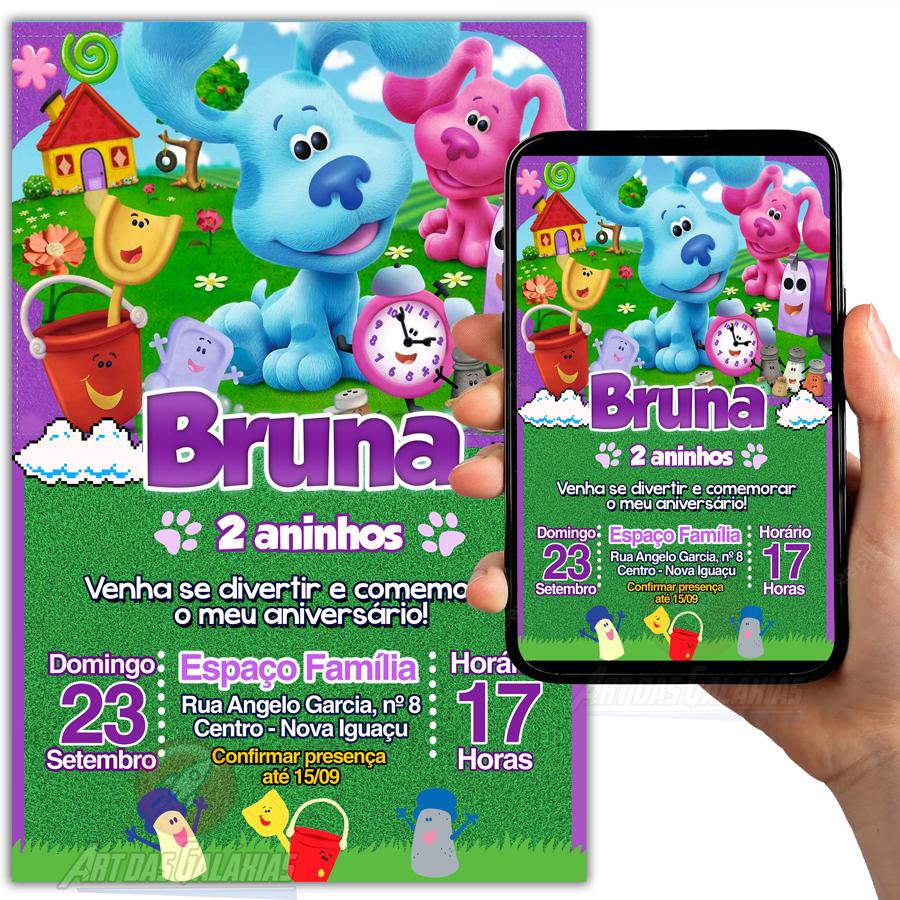 Convite Digital As Pistas de Blue