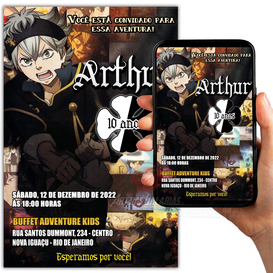Convite Digital Black Clover
